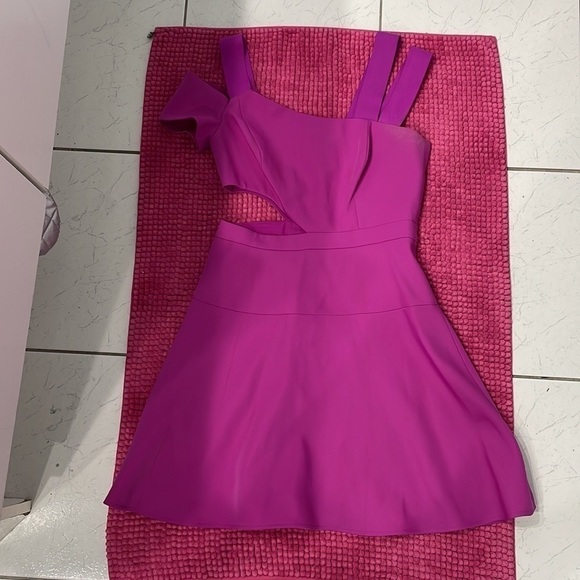 BCBGMaxAzria Kiki Magenta Cutout Dress - Picture 7 of 9